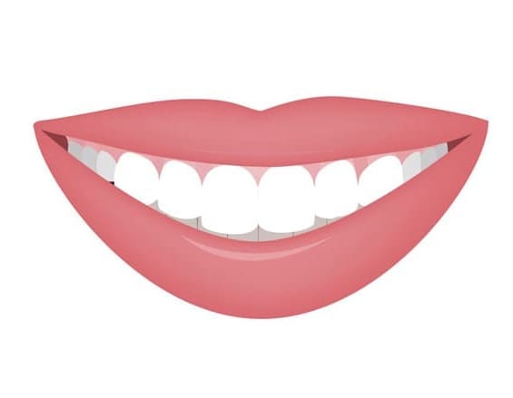 一般的な笑顔時の歯ぐきの見え方