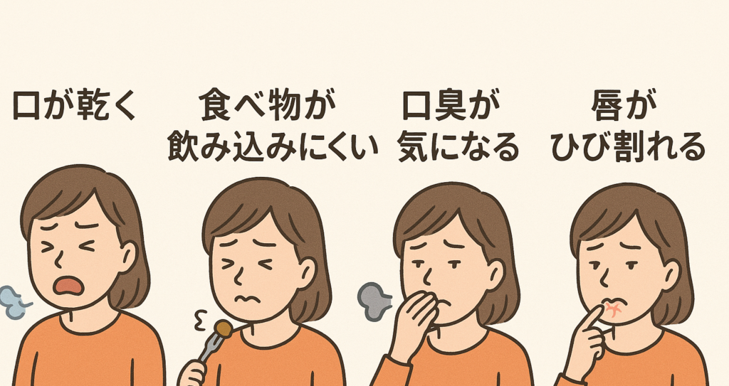 ドライマウスの症状を説明している画像