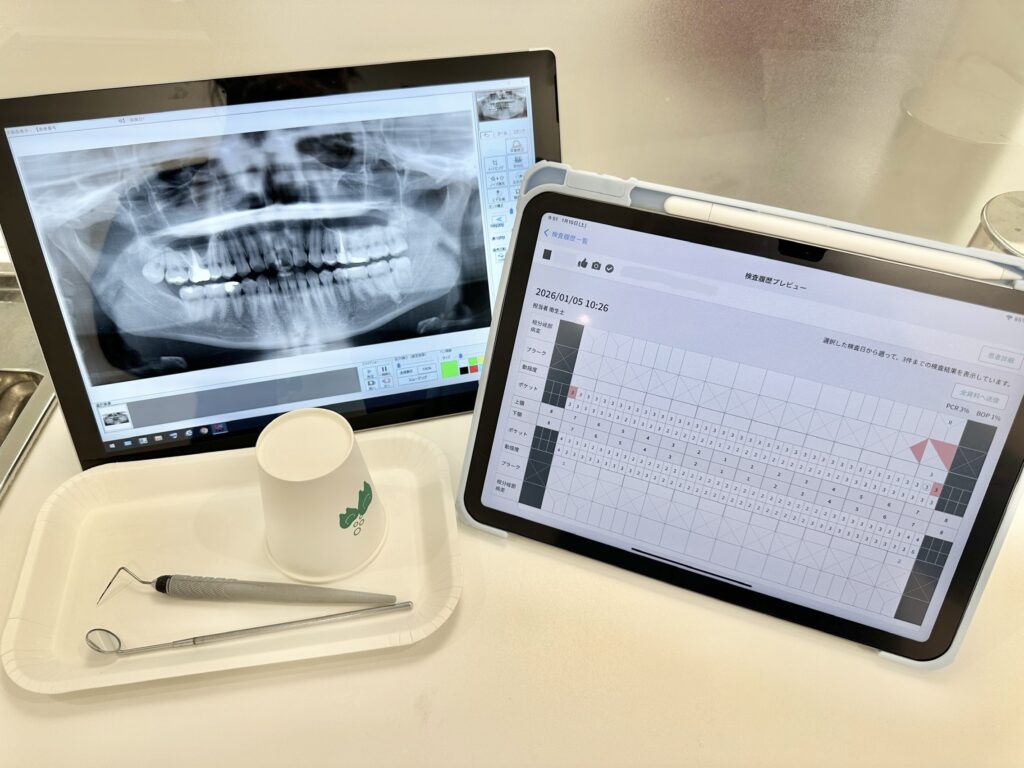 矯正前に行う一般的な検査の様子
