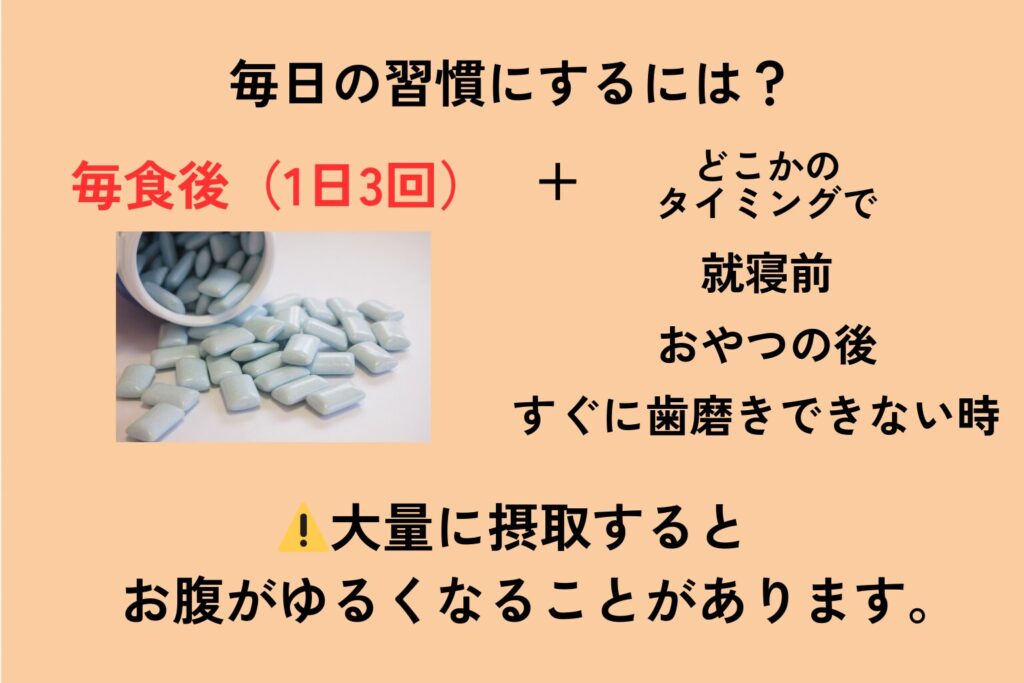 キシリトールガムを食べるのにオススメのタイミング