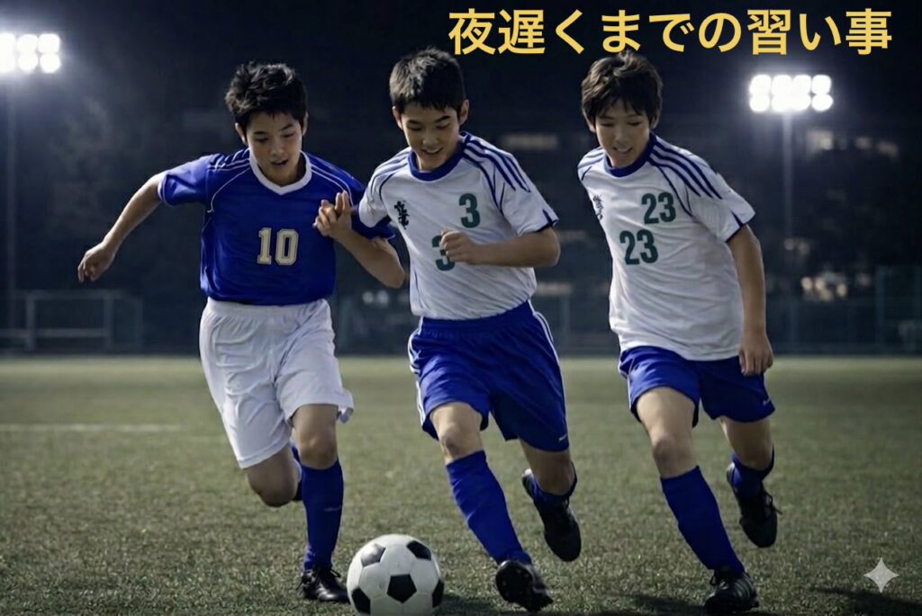 夜遅くまでの習い事