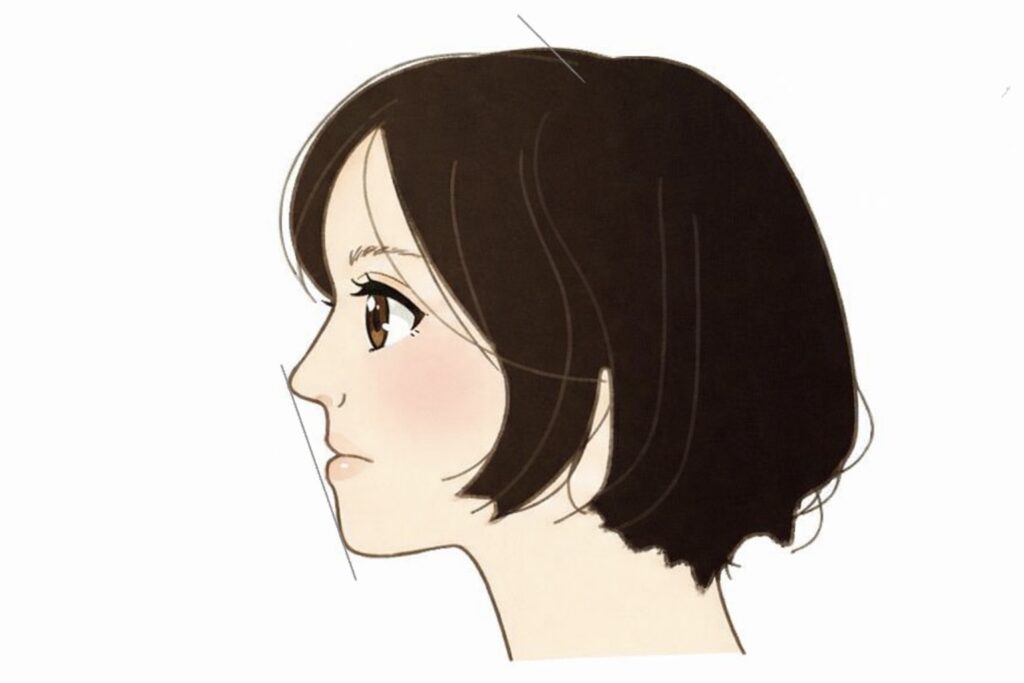 下顎が出ている横顔