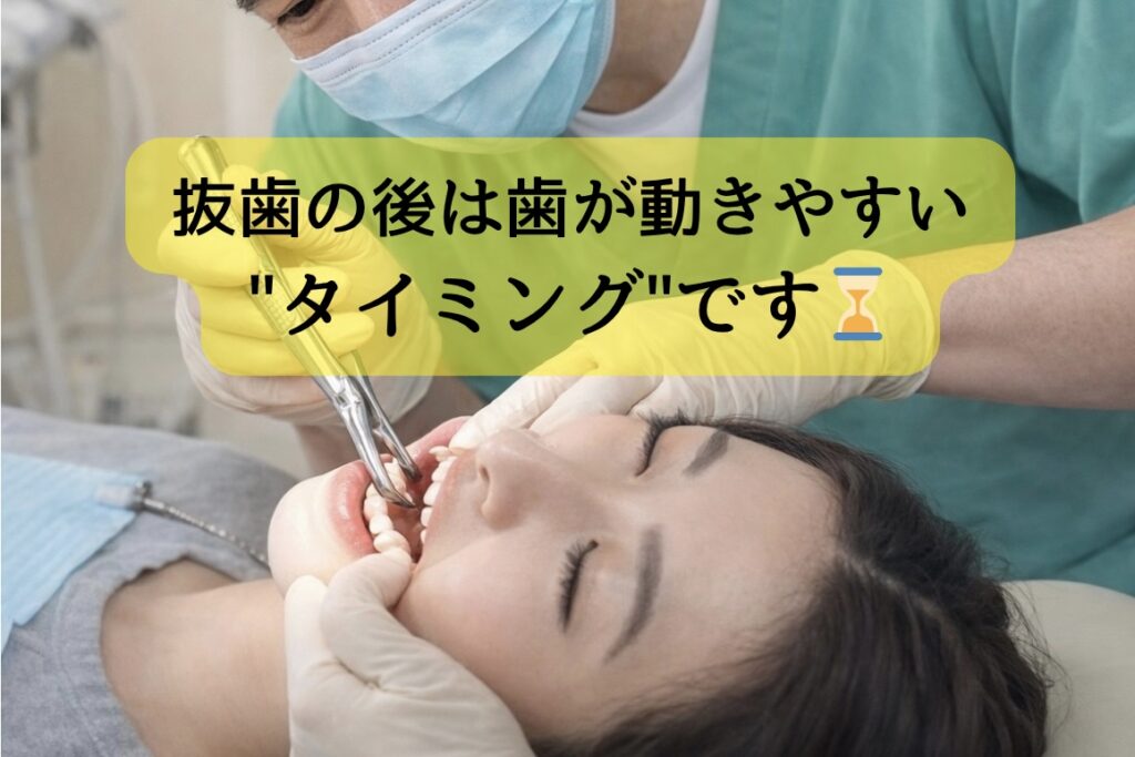 抜歯後はチャンスタイムです