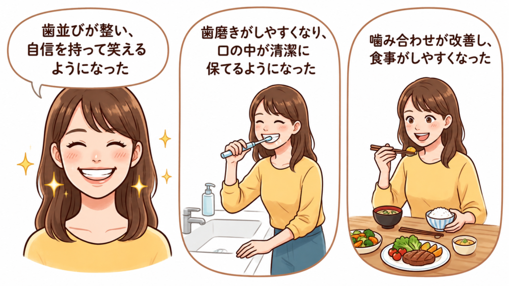矯正治療を受けた人が感じる変化