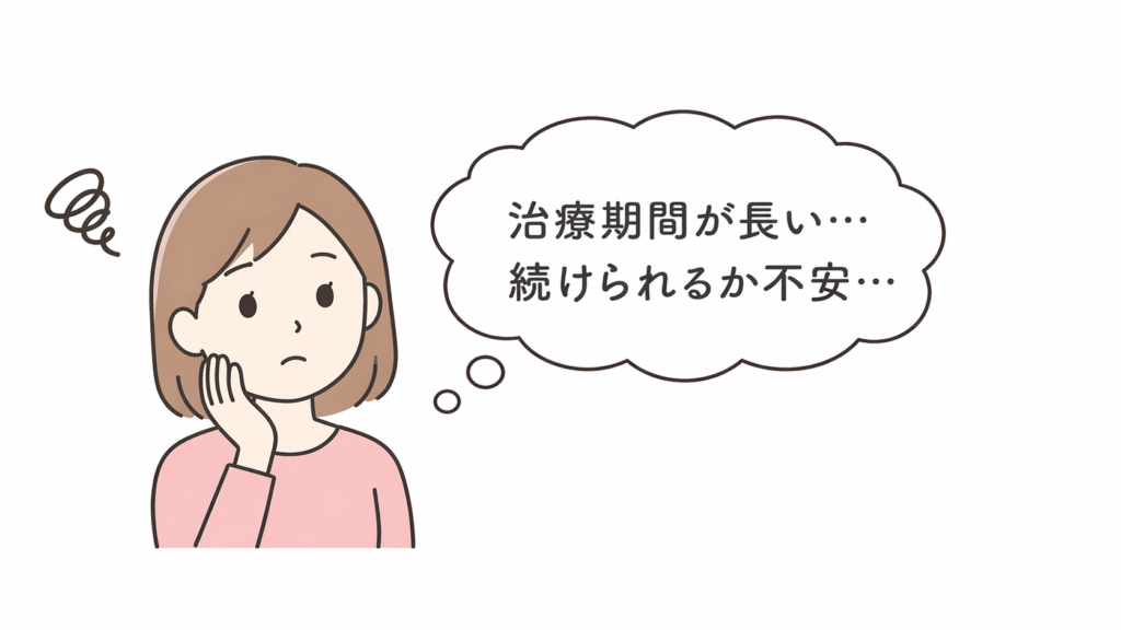 矯正治療に対するよくある不安②治療期間の長さ