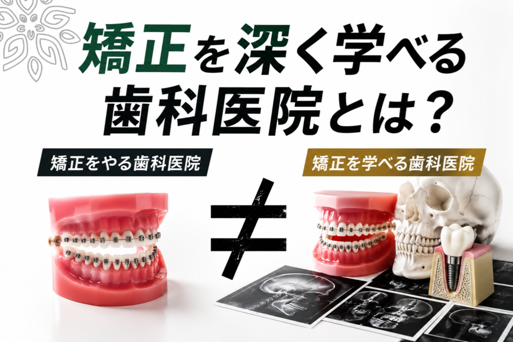 矯正を深く学べる歯科医院とは?