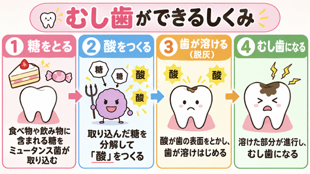 むし歯ができる仕組み